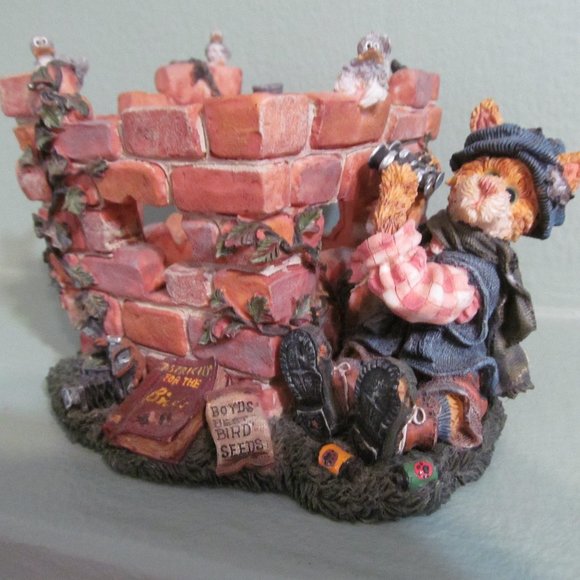 Boyds Bears - Audubon P. Pussywillow Birdwatcher - Votive Candle Holder - Picture 3 of 16